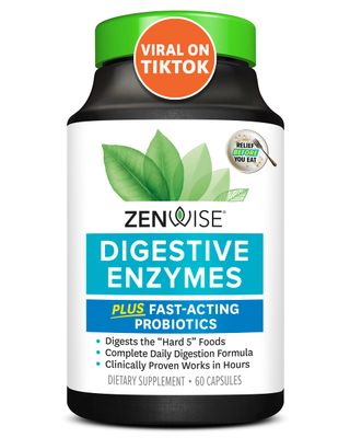 Zenwise Health Digestive Enzymes for Gut Health - Probiotic Multi Enzymes with Prebiotics and Probiotics for Women and Men for Digestive Health and Bloating Relief, Daily Enzymes for Digestion -60 CT