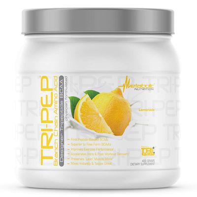 Metabolic Nutrition - TRIPEP - Tri-Peptide Branch Chain Amino Acid, BCAA Powder, Pre Intra Post Workout Supplement, Lemonade, 400 Grams (40 Servings)