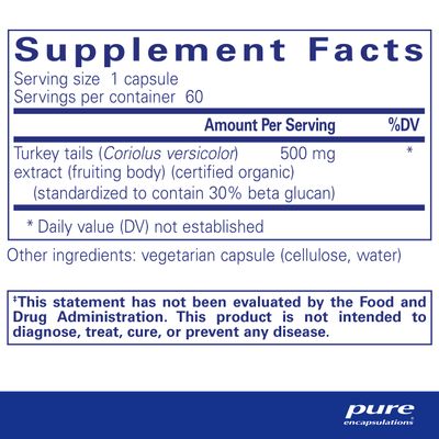 Pure Encapsulations Coriolus Extract | Promotes White Blood Cell Function* | 60 Capsules