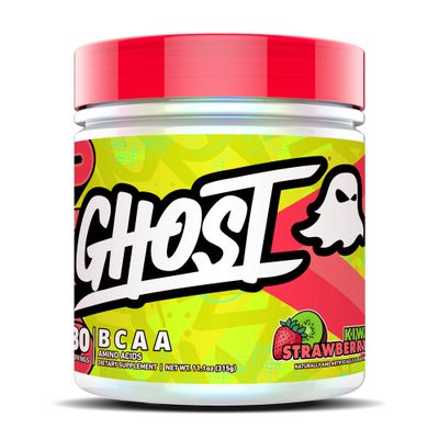 GHOST BCAA Powder Amino Acids Supplement, Kiwi Strawberry - 30 Servings - Sugar-Free Intra, Post &amp; Pre Workout Amino Powder &amp; Recovery Drink, 7G BCAA