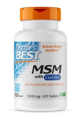 Doctor&#39;s BEST MSM, 1500 mg, 120 Tablets