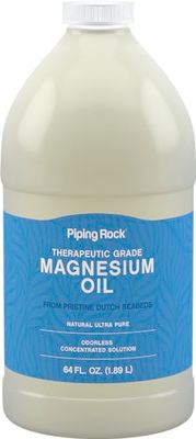 Piping Rock Magnesium Oil | 64oz | Therapeutic Grade | Concentrated Magnesium | Paraben Free Odorless Formula | Vegetarian, Non-GMO, Gluten Free
