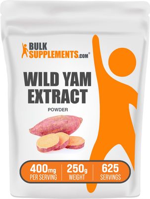 BulkSupplements.com Wild Yam Extract Powder - Herbal Supplement, Wild Yam Supplement, Wild Yam Root Extract - Gluten Free, 400mg per Serving, 250g (8.8 oz) (Pack of 1)