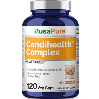 NusaPure CandiHealth Complex (Non-GMO, Vegan) 120 Veggie Capsules