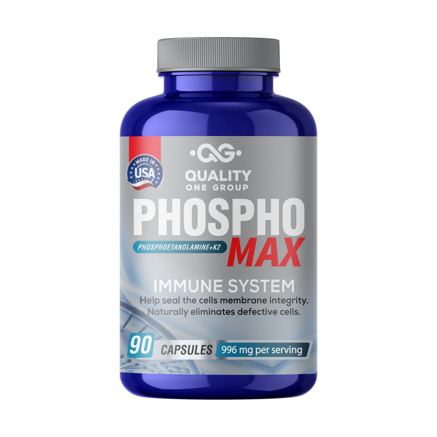 Phosphomax - Fosfoetanolamina - Unique Blend of Phosphoethanolamine to Boost Your Immune System- Natural Fosfoetalonamina, 26 Years of Researched Formulation