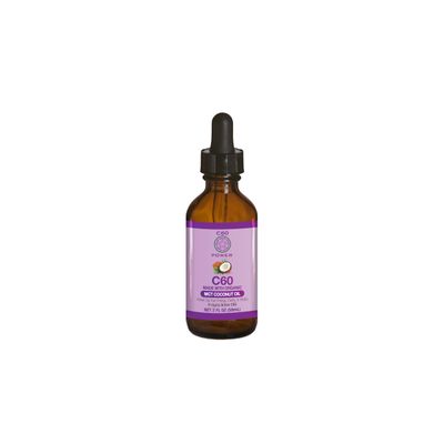 C60 Power - MCT 2-oz.- Organic MCT Coconut Oil, 2 Fl Oz, 99.99% Pure Carbon Fullerenes, Lift Oxidative Burden, Optimize Mitochondrial Function