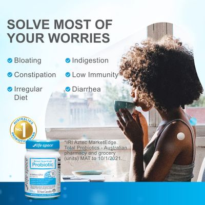 Life-Space Premium Broad Spectrum Probiotics, 32 Billion CFU & 15 Diverse Strains, Formulated for Daily Digestive Health & Immune Health, Probiotics for Women & Men - 60 Veg Capsules