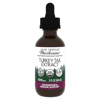 Host Defense Turkey Tail Extract - Digestive Health &amp; Immune Response Support Supplement - Mushroom Supplement for Gastrointestinal &amp; Gut Microbiome Support - 2 fl oz (60 Servings)*