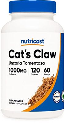 Nutricost Cat&#39;s Claw 1000mg, 120 Capsules - Vegetarian Caps, Non-GMO and Gluten Free, 60 Servings
