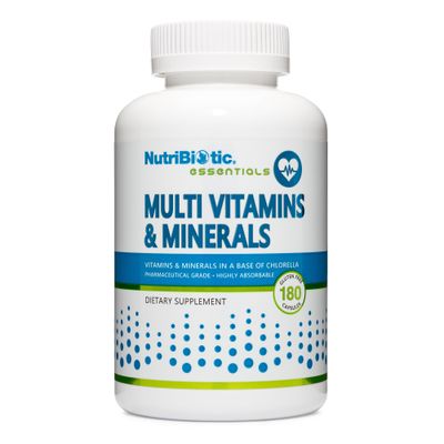 NutriBiotic - Multi Vitamins &amp; Minerals, 180 Ct Capsules (Formerly Hypoallergenic Multiple) | 72 Pure Trace Elements in a Base of Chlorella | Pharmaceutical-Grade &amp; Highly Absorbable | Gluten Free