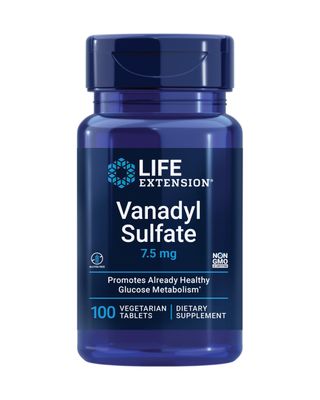 Life Extension Vanadyl Sulfate, Trace Mineral, Vanadium, Healthy glycemic Balance, Healthy Metabolism, Hormone Function, Gluten-Free, Non-GMO, Vegetarian - 100 Tablets