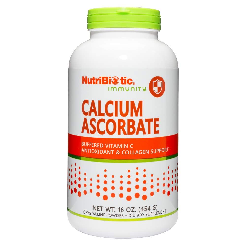 NutriBiotic - Calcium Ascorbate Vitamin C Powder, 16 Oz | Essential Antioxidant &amp; Collagen Supplement Buffered with Calcium | Non-Acidic &amp; Easier on Digestion Than Ascorbic Acid | Gluten &amp; GMO Free