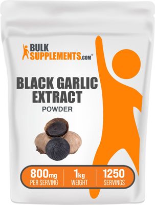 BulkSupplements.com Black Garlic Extract Powder - Aged Garlic Extract, Black Garlic Supplement, Black Garlic Powder - Gluten Free, 800mg per Serving, 1kg (2.2 lbs) (Pack of 1)