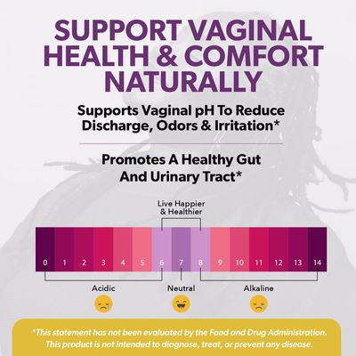 Complete Vaginal Probiotics for Women - w/Added Cranberry, D-mannose to Promote Urinary Tract, Bladder, Gut &amp; Vaginal Health - pH Balance for Women - Support UTI, BV, YI - 60 Vegan Capsules