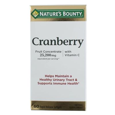 Nature&#39;s Bounty Cranberry Dietary Supplement 60 Soft Gels (Pack of 3)