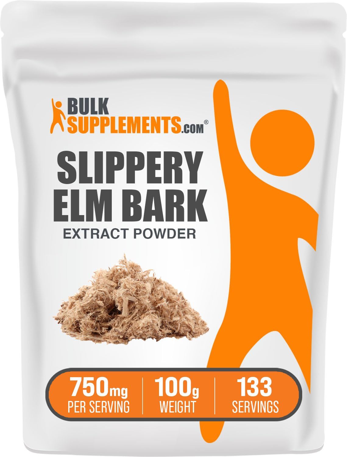 BulkSupplements.com Slippery Elm Bark Extract Powder - Ulmus Rubra, Slippery Elm Supplement, Slippery Elm Powder - Gluten Free, 750mg per Serving, 100g (3.5 oz) (Pack of 1)