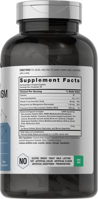 Horbach Glucosamine Chondroitin MSM | 3600 mg | 360 Caplets | Advanced Formula with Turmeric | Non-GMO, Gluten Free