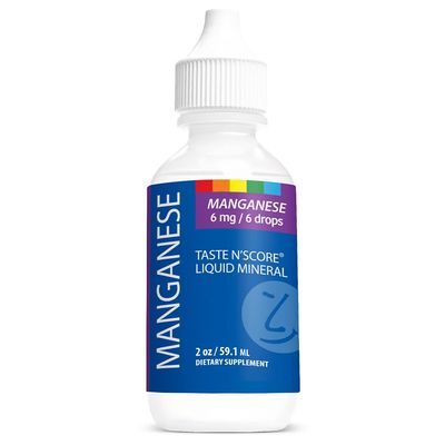 Taste N&#39; Score Manganese Liquid Ionic Mineral Supplement; 100% Pure; 6 mg; 118 Servings