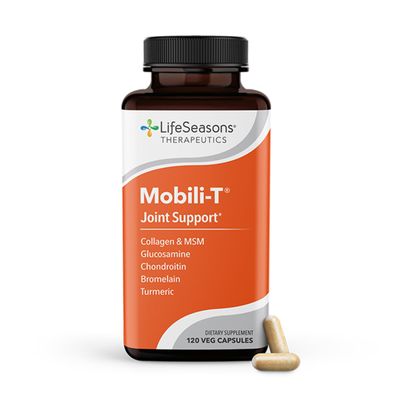 LifeSeasons Mobili-T - Joint Support Supplement - Glucosamine Chondroitin MSM Collagen Bromelain &amp; Turmeric - Reduce Inflammation &amp; Aches - Increase Range of Motion &amp; Mobility - 120 Capsules