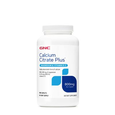 GNC Calcium Citrate Plus 800mg Supplement, Supports Bone Health, 45 Servings