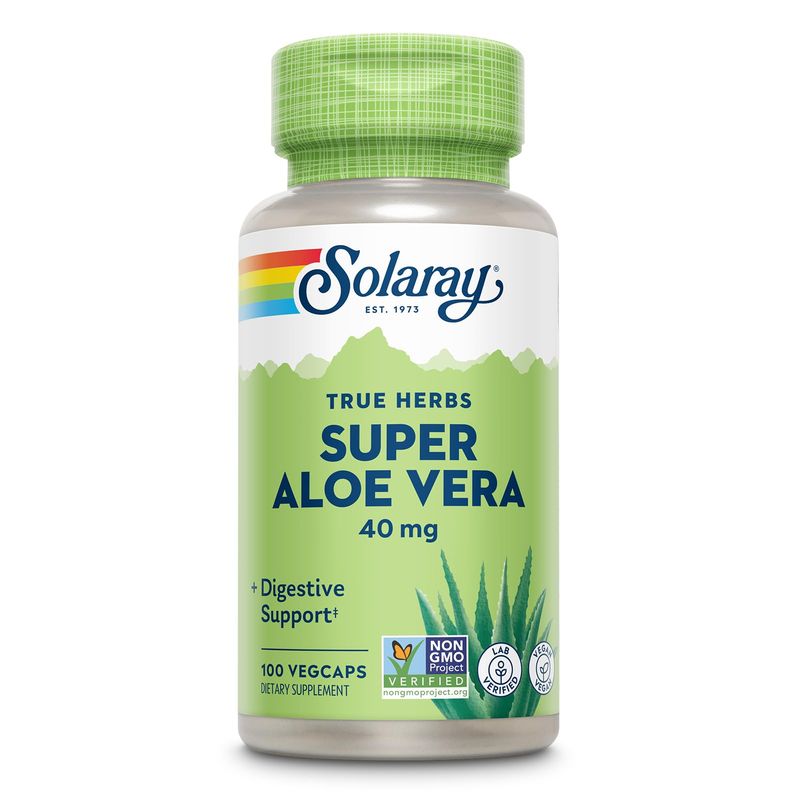 Solaray Super Aloe Vera Gel 8000mg | Naturally Occurring Amino Acids, Vitamins, Minerals, Enzymes &amp; Antioxidants for Healthy Digestion Support | 100 CT