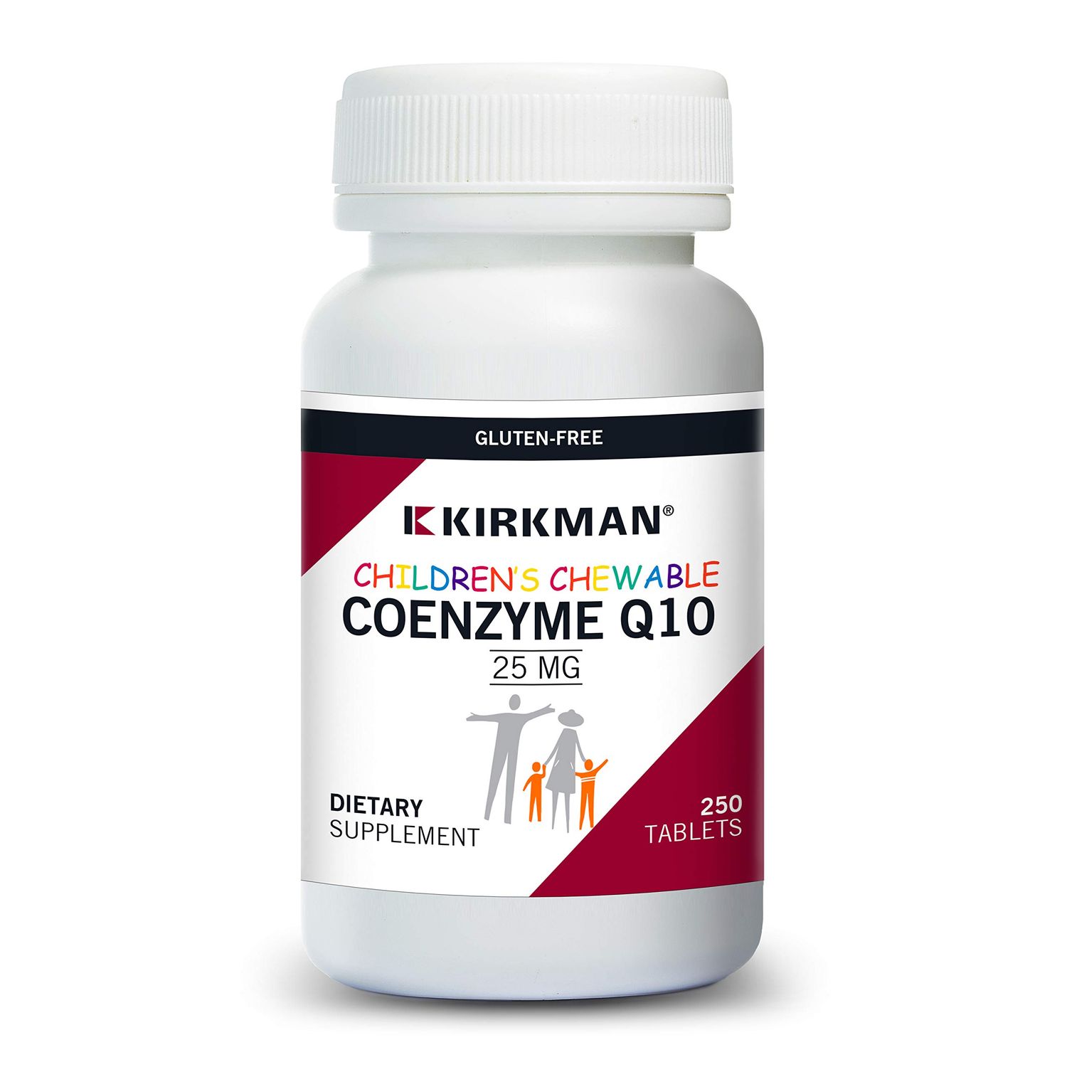Kirkman Coenzyme Q10 25 mg Children&#39;s Chewable Tablets || 250 Tablets || CoQ10 || Free of Common allergens || Gluten Free || Casein Free || Supports Immune System