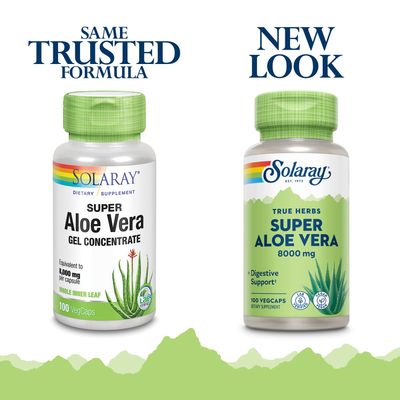 Solaray Super Aloe Vera Gel 8000mg | Naturally Occurring Amino Acids, Vitamins, Minerals, Enzymes &amp; Antioxidants for Healthy Digestion Support | 100 CT
