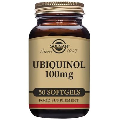 Solgar Ubiquinol 100 mg, 50 Softgels - Advanced Antioxidant Support - Reduced Coenzyme Q10 (CoQ-10) - Gluten Free, Dairy Free - 50 Servings