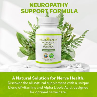 Neuro Health Nerve Support Formula for Neuropathy - Your Nerve Savior Supplement with B Vitamins and Alpha Lipoic Acid - Rapid Absorption for Nerve Discomfort Relief - 60 Capsules