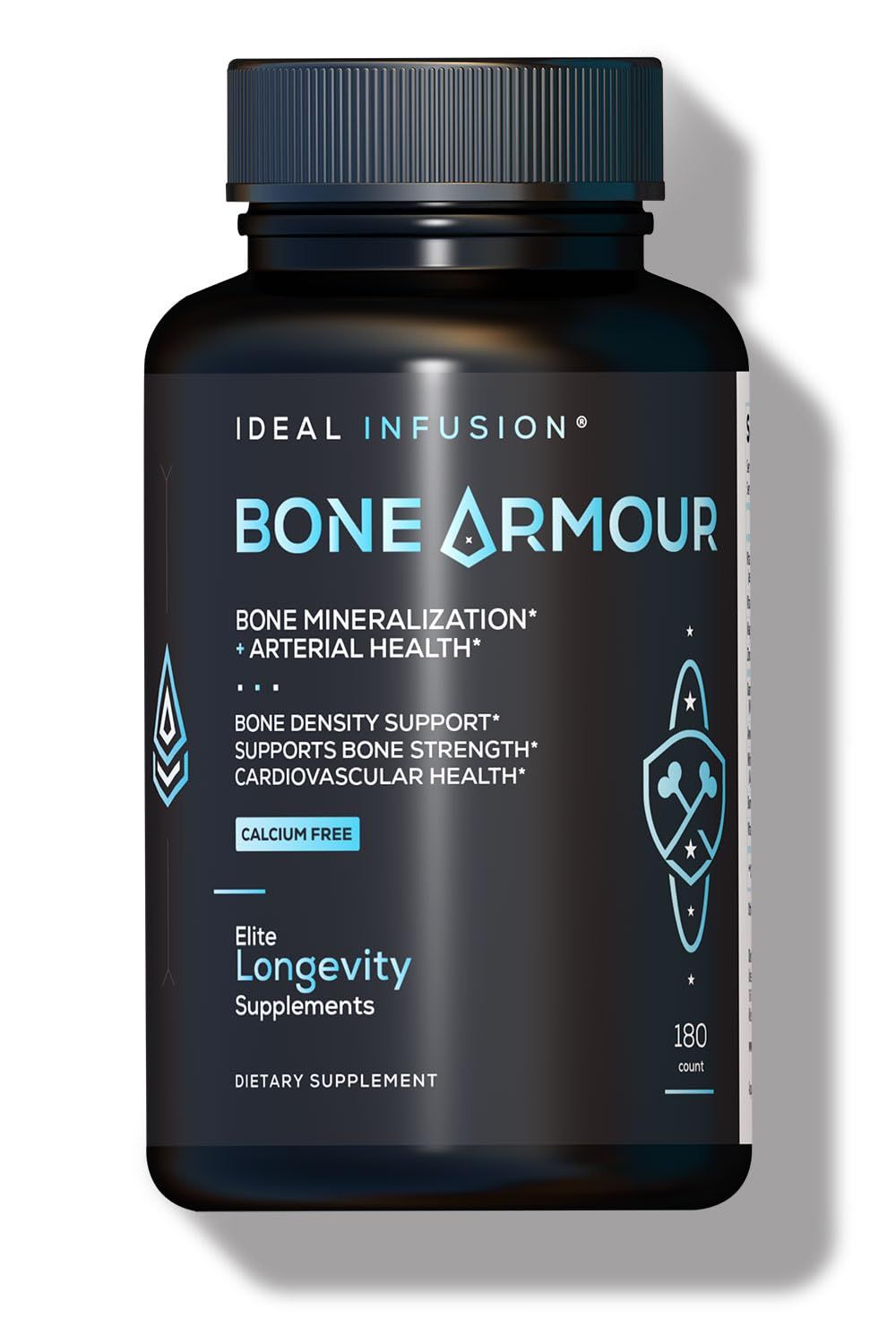 Ideal Infusion Calcium-Free Bone Density and Arterial Health: Decalcify Arteries and Kidneys, Bamboo Silica with Icelandic Magnesium and Boron, Vitamin D3 K2 K1 (60 Servings) Vegan