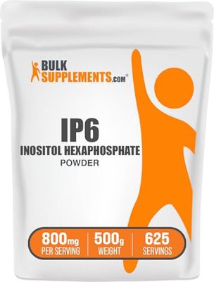 BulkSupplements.com IP6 Powder - Inositol Hexaphosphate, IP6 Supplement - Inositol Supplement for Immune Support, Gluten Free, 800mg per Serving, 500g (1.1 lbs) (Pack of 1)
