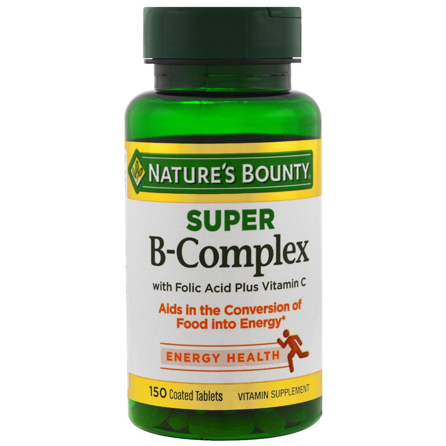 Nature&#39;s Bounty B-Complex with Folic Acid Plus Vitamin C, Tablets 150 Each (Pack of 1)