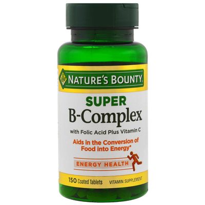 Nature&#39;s Bounty B-Complex with Folic Acid Plus Vitamin C, Tablets 150 Each (Pack of 1)