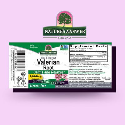 Nature's Answer Valerian Root 2 Ounce Extract - Alcohol Free, Gluten Free, Kosher, Non GMO, Made in USA - Calming &amp; Relaxation Support - Valerian Root for Sleep, Rest and Sleep Aid