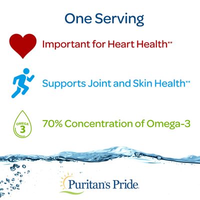 Puritan's Pride Triple Strength Omega-3 Fish Oil 1400mg, Active Omega-3 950mg, Dietary Supplement for Heart, Joint, and Cellular Health Support, 240 Rapid Release Softgels (Packaging May Vary)