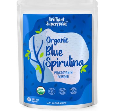 Ellie&#39;s Best Organic Blue Spirulina Powder (Phycocyanin Extract) - 60 Servings - Odorless - Vegan, Non GMO, Gluten-Free, Dairy-Free - Organic Food Coloring - for Smoothies &amp; Protein Drinks etc