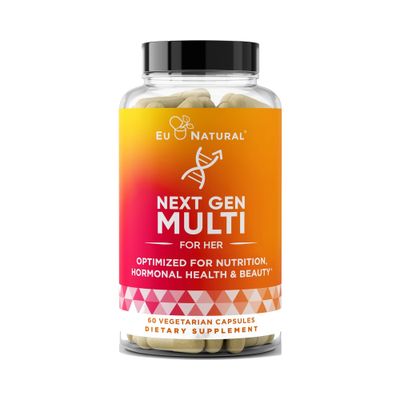 Next Gen Multivitamin for Women - 22 Optimized Vitamins for Immunity, Beauty, Brain, Energy, Bones and Heart - Vitamin C, D, E, K, Iron, B6 and DHA - 60 Vegetarian Soft Capsules (Packaging May Vary)