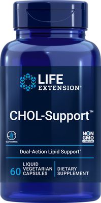 Life Extension CHOL-Support Cholesterol Management Support Supplement - Gluten-Free, Non-GMO, Vegetarian - 60 Liquid Vegetarian Capsules
