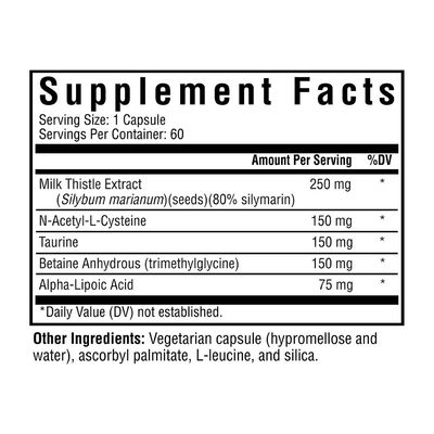 Seeking Health Liver Nutrients - Health Supplement for Glutathione Production Support - Liver Cell Function Support with Milk Thistle, Alpha-Lipoic Acid &amp; N-Acetyl-L-Cysteine - 60 Capsules