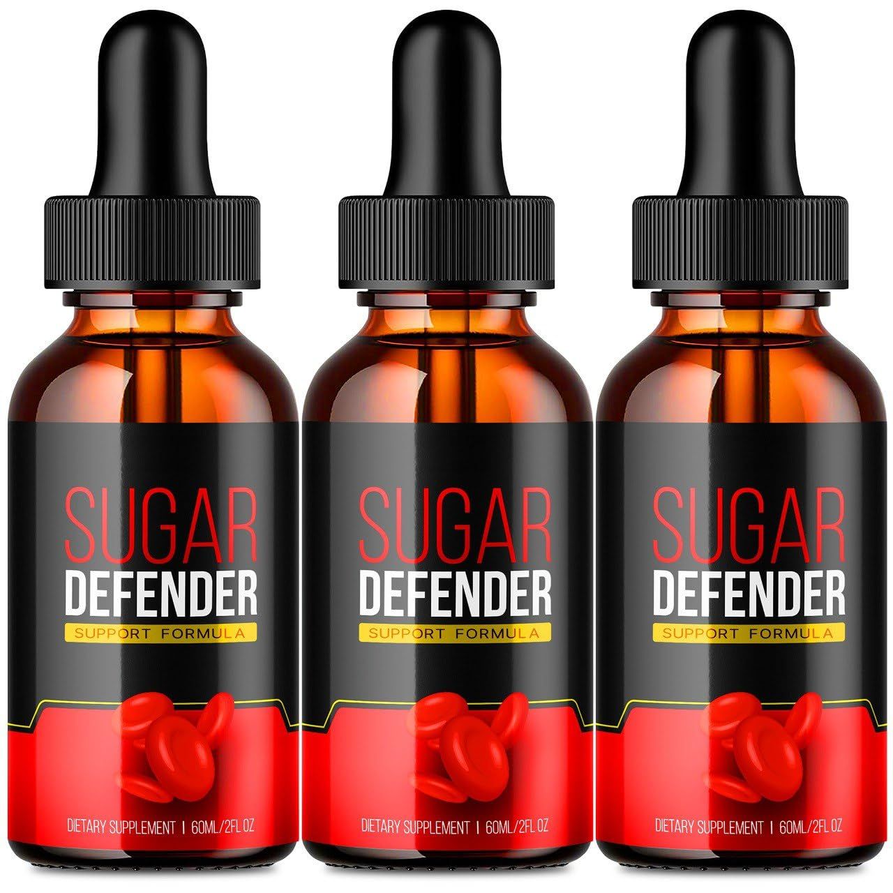 VIVE MD Sugar Defender Drops - Official Formula - Sugar Defender 24, Sugar Defender Liquid, Maximum Strength Sugar Defender Supplement with Hawthorn Berry Organic, Sugar Defender Reviews (3 Pack)