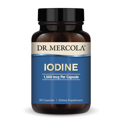 Dr. Mercola, Iodine, 90 Servings (90 Capsules), Helps Support Bone and Brain Health, Helps Support Energy Levels, Non GMO, Soy Free, Gluten Free