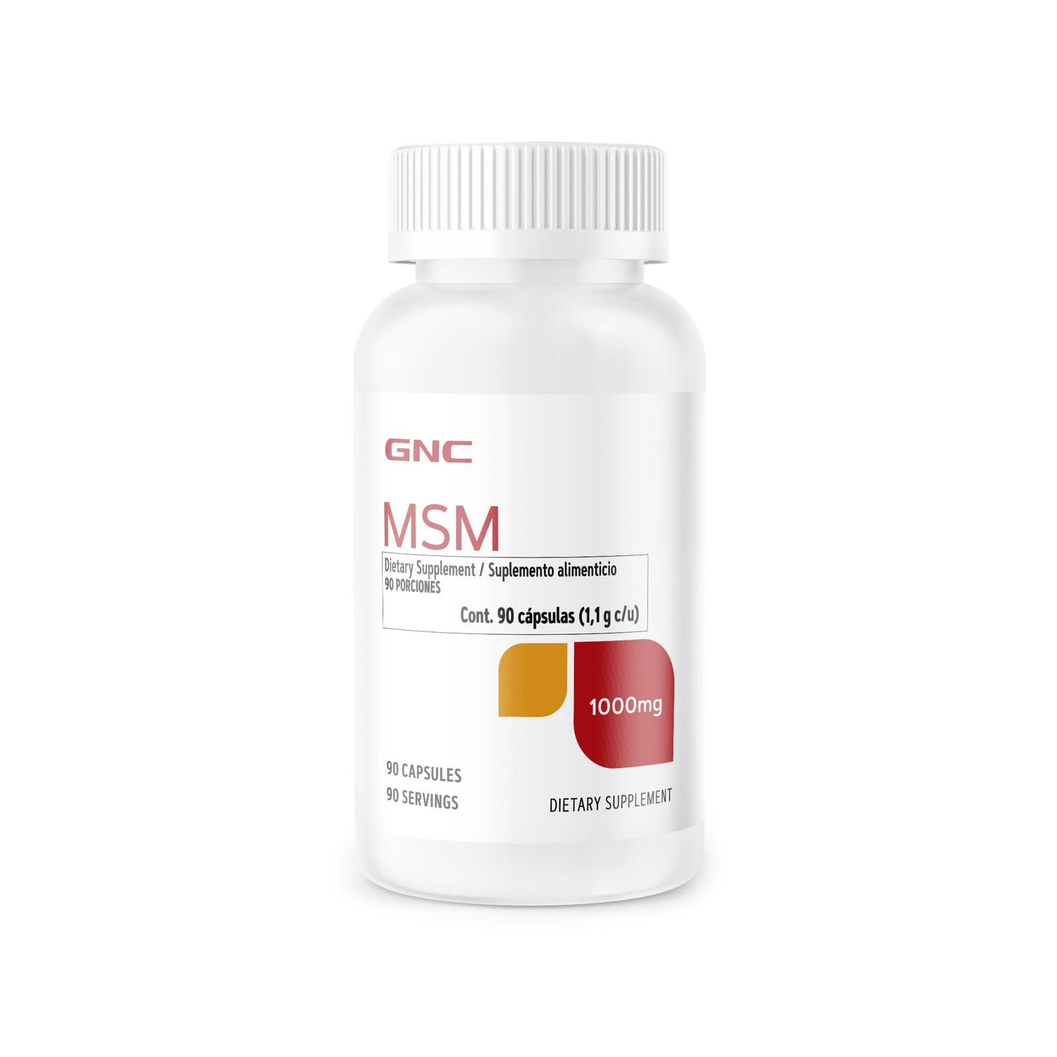 GNC MSM 1000mg, 90 Capsules, Supports Joint Cartilage