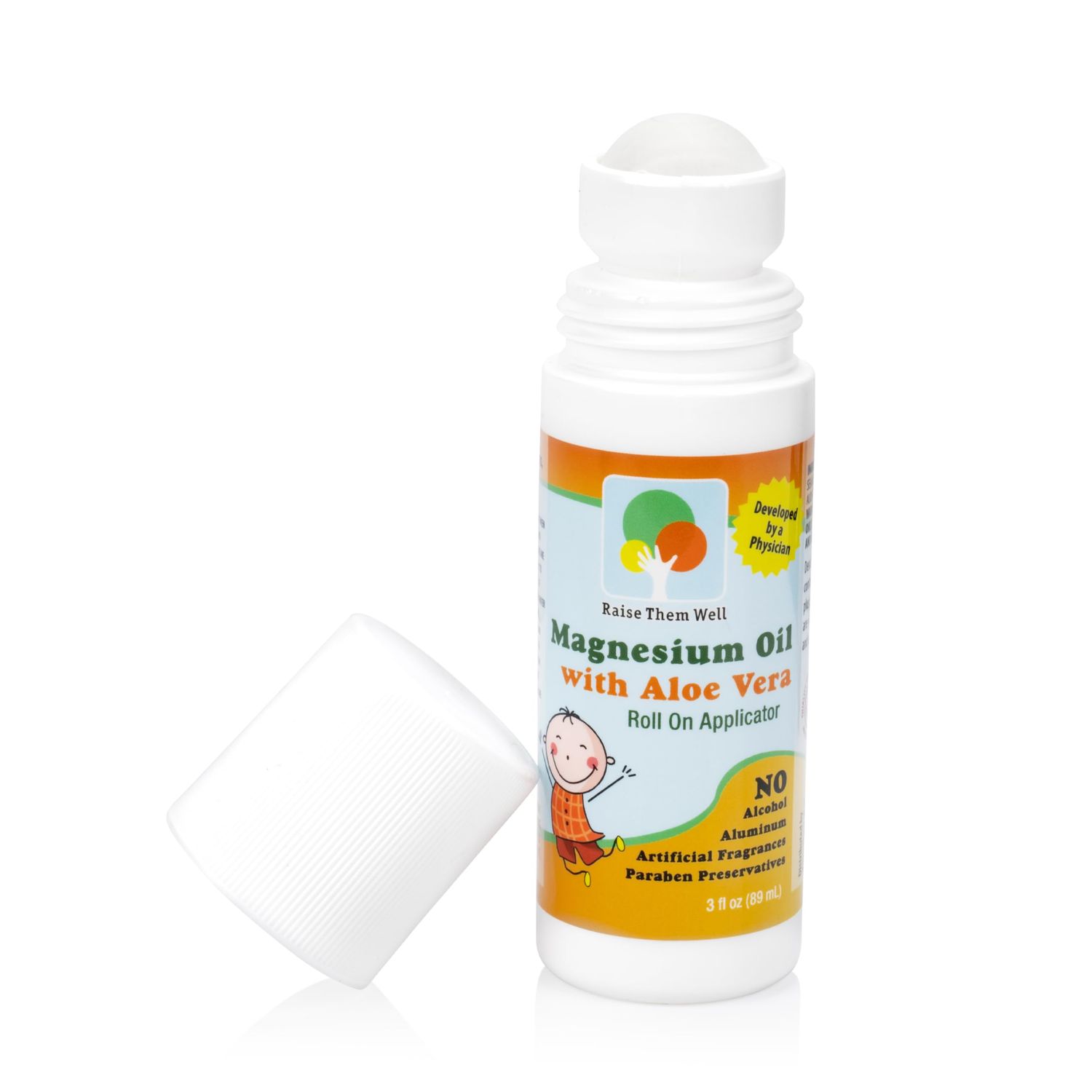 Raise Them Well Magnesium Oil with Aloe Vera | Roll On Applicator | 3 fl oz