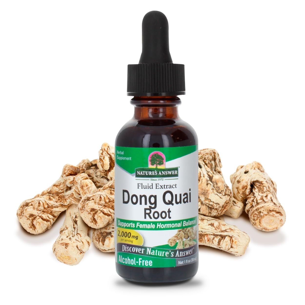 Nature&#39;s Answer Dong Quai Womens Support Supplement - Female Hormonal Support, Female Wellness Supplement, Liquid Extract, Alcohol Free, Gluten Free, Kosher - 1 oz
