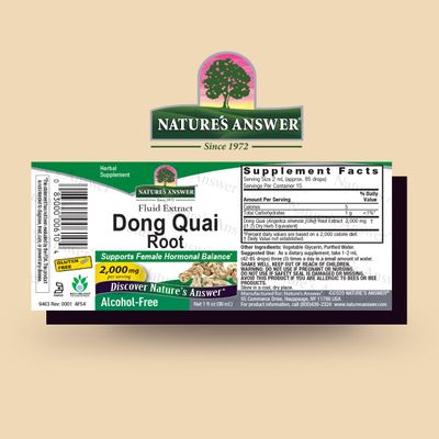 Nature's Answer Dong Quai Womens Support Supplement - Female Hormonal Support, Female Wellness Supplement, Liquid Extract, Alcohol Free, Gluten Free, Kosher - 1 oz