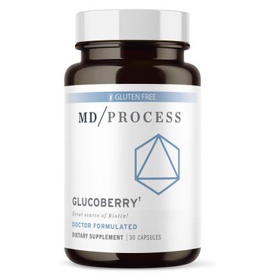 MD Process GlucoBerry Maqui Berry Extract with Chromium Picolinate for Blood Health Support - with Biotin and Gymnema Sylvestre - Doctor Formulated - 30 Capsules