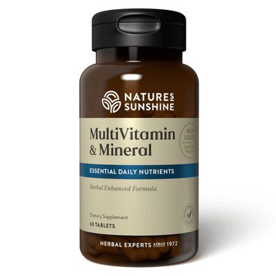 Nature&#39;s Sunshine Multiple Vitamins and Minerals, 60 Tablets | Powerful Multivitamin Supplies The Body with 100 Percent of The Daily Value for 17 Essential Vitamins and Minerals