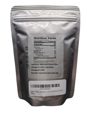 Valerian Root - Valeriana officinalis Dried Loose Root Cut by Nature Tea (4 oz)
