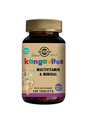 Solgar Kangavites, Bouncin Berry Flavor - 120 Chewable Tablets - Complete Multivitamin &amp; Mineral Formula for Children - Vegan, Gluten Free