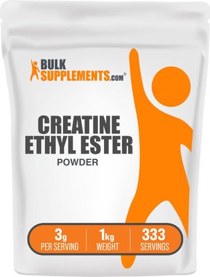 BulkSupplements.com Creatine Ethyl Ester HCl Powder - Creatine Supplement, Creatine Ethyl Ester Powder - Unflavored &amp; Gluten Free, 3g per Serving, 1kg (2.2 lbs) (Pack of 1)